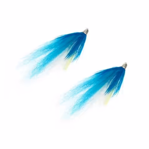 Classic fox tube fly 2pcs  white/blue