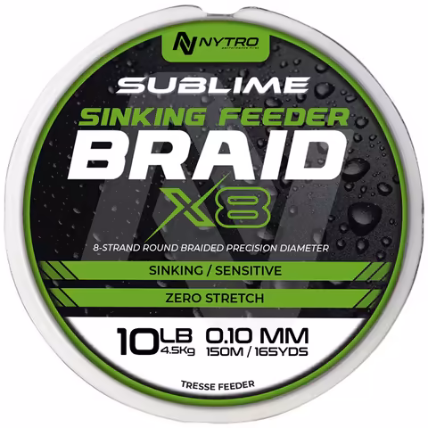 тонущий фидерный шнур Nytro Sublime X8 150 м