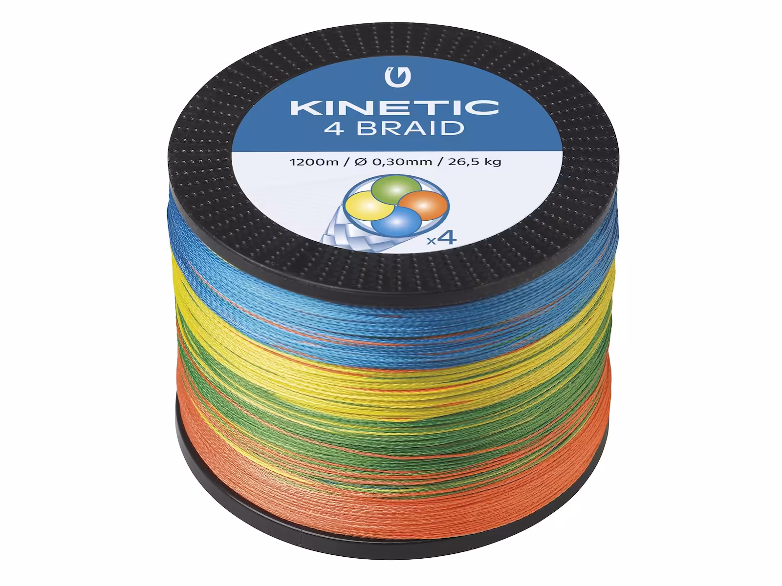 KINETIC 4-BRAID 1200M MULTI COLOUR