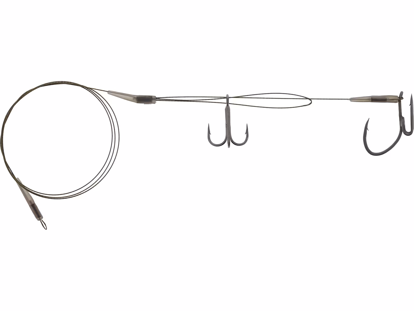 LONG-CAST RIG SINGLE HOOK M 1X7 65CM 14KG/30LBS #4+#1/0 1PC