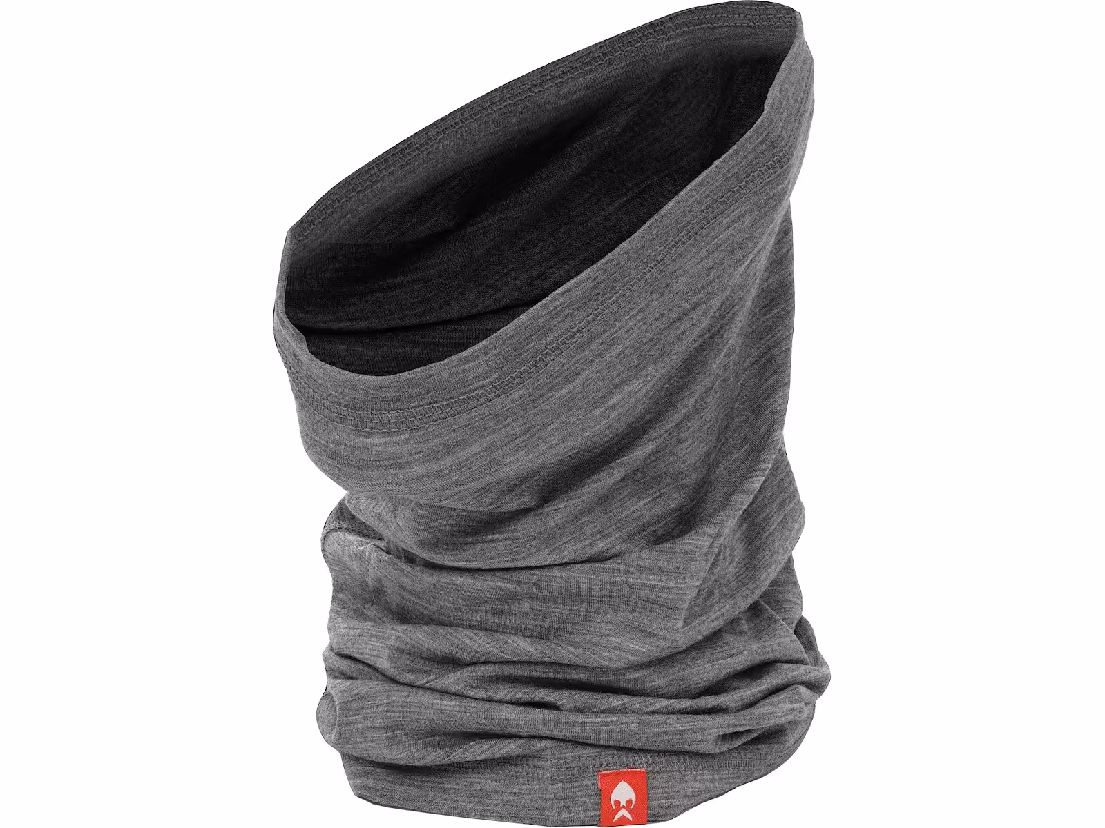 MERINO WOOL NECK GAITER ONE SIZE CHARCOAL GREY MELANGE
