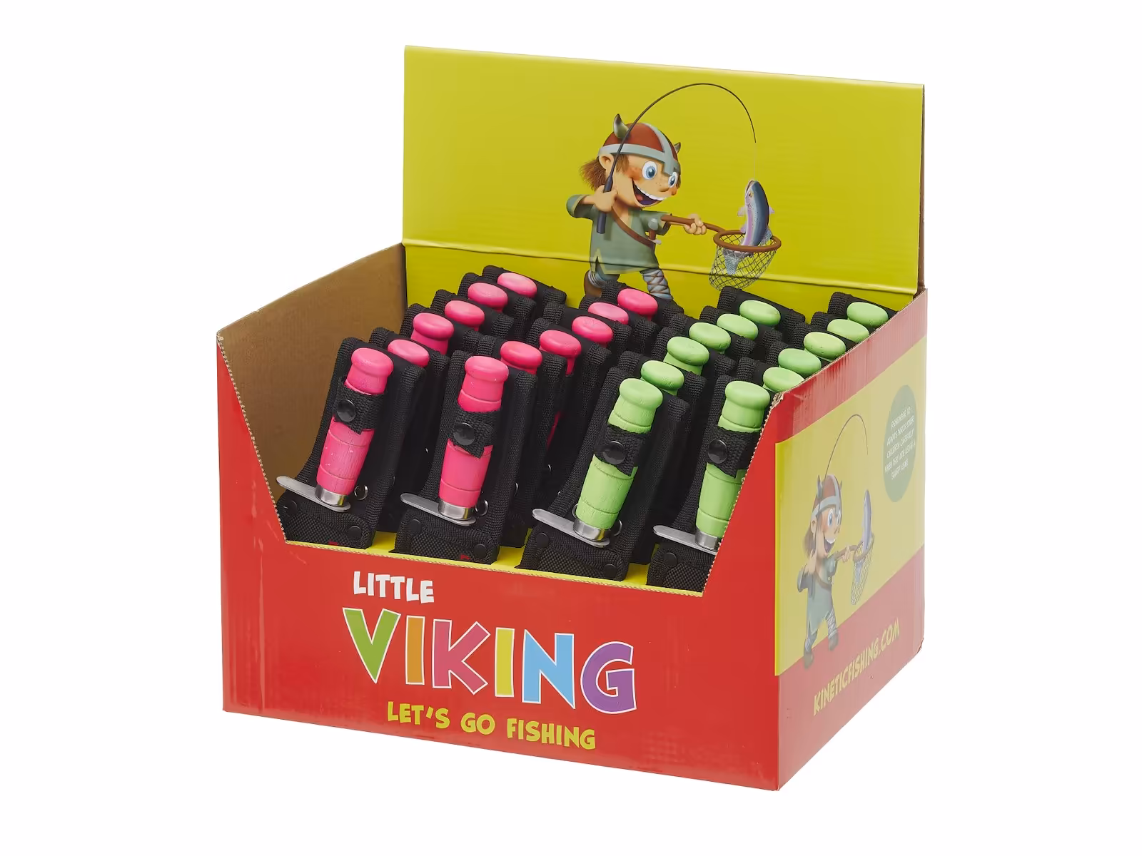LITTLE VIKING KIDS KNIFE DISPLAY 2.7"/7CM GREEN/FUCHSIA BOX W. 24PCS