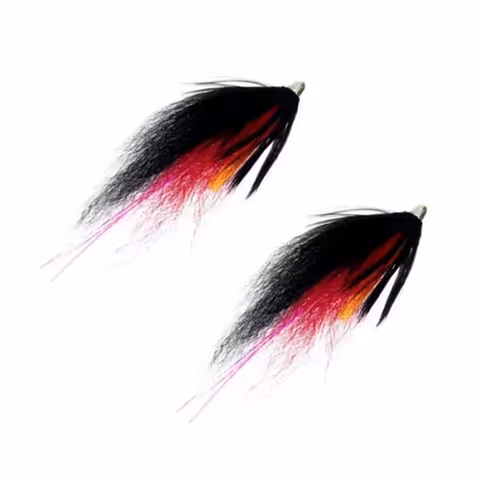 Classic fox tube fly 2pcs  red/black