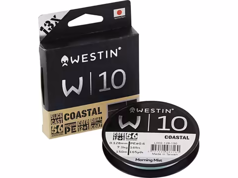 WESTIN W10 13-BRAID COASTAL MORNING MIST 0,148MM 150M/165YDS 8,7KG 19LBS PE 0.8