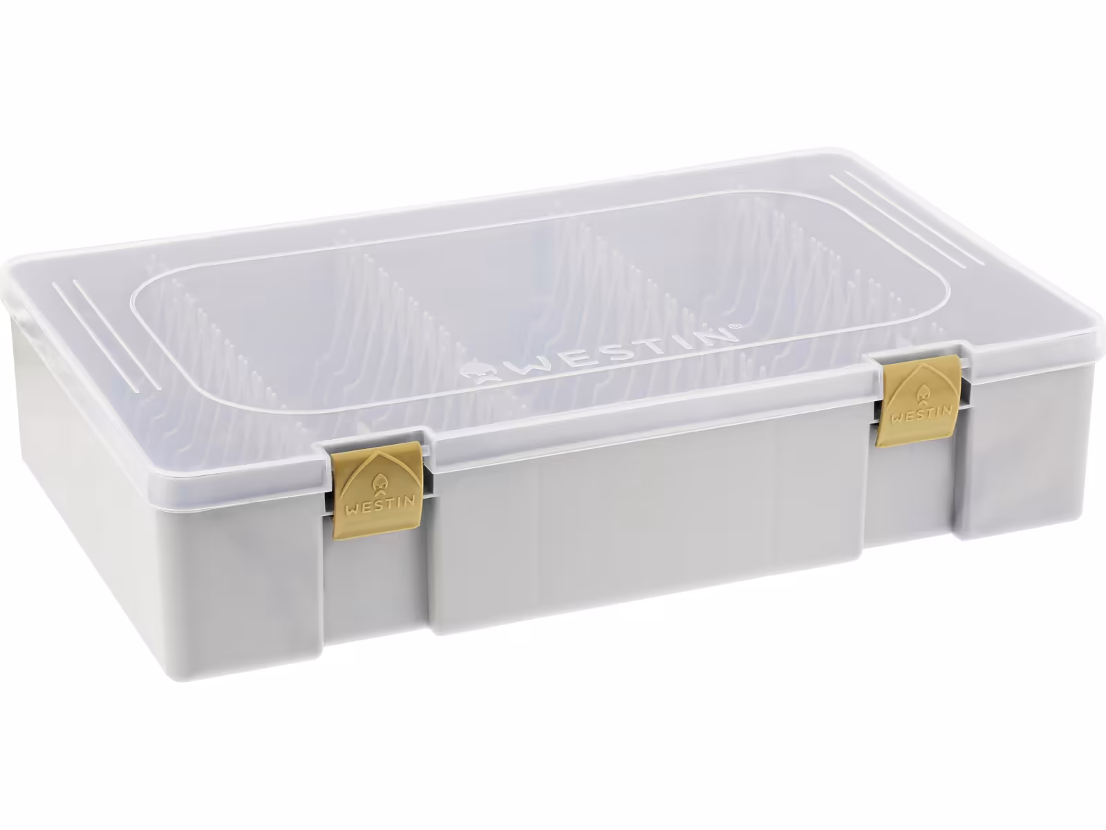 W3 SPINNERBAIT STORAGE BOX 36X22.5X8CM S6 GREY/CLEAR