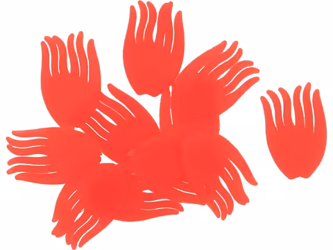 Spotty Rig Fins Uv Orange Xl 16pcs