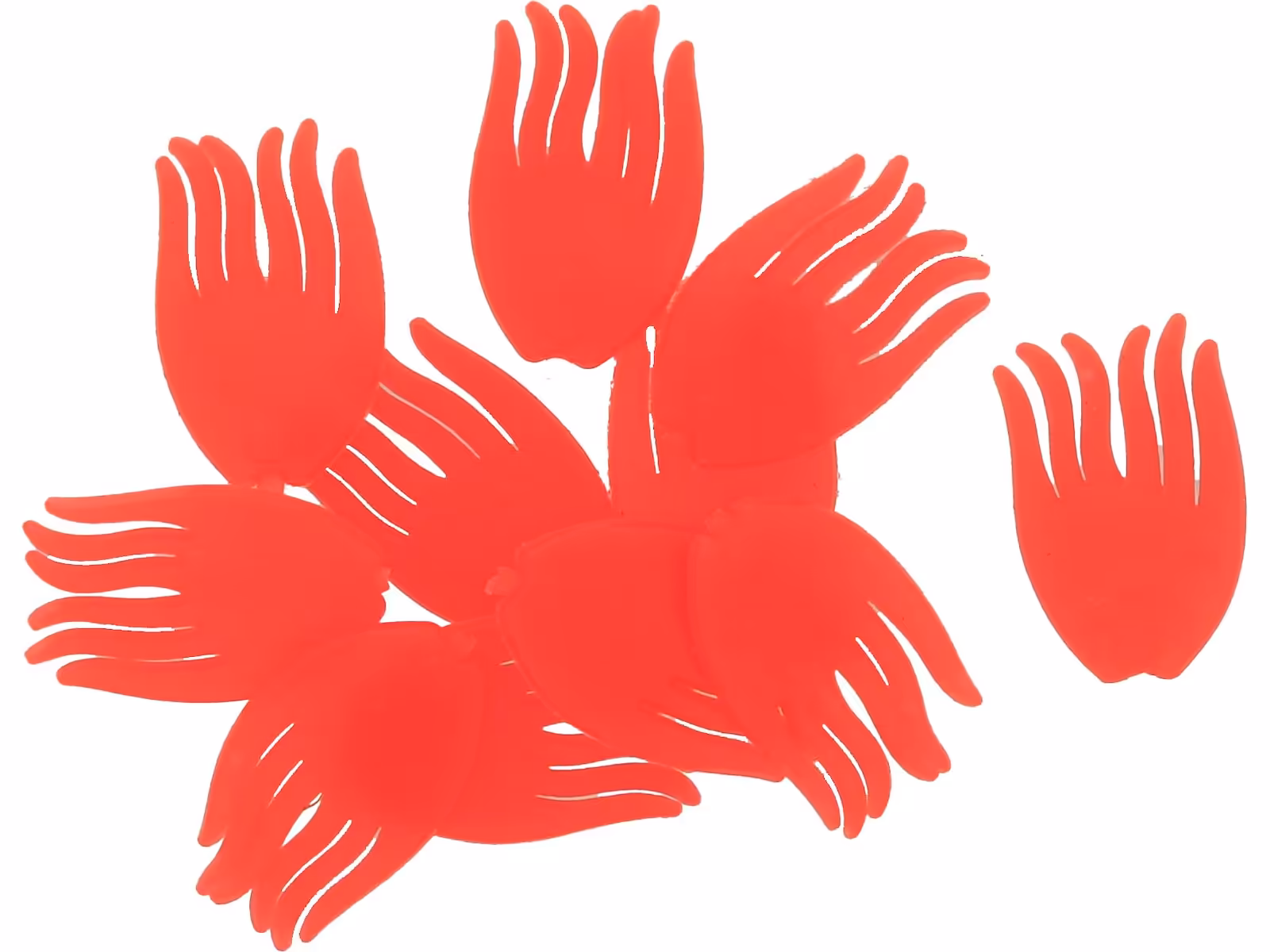 SPOTTY RIG FINS UV ORANGE XL 16PCS