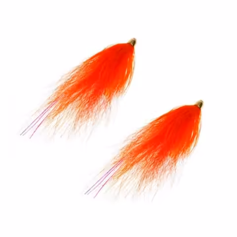 Classic fox tube fly 2pcs  orange