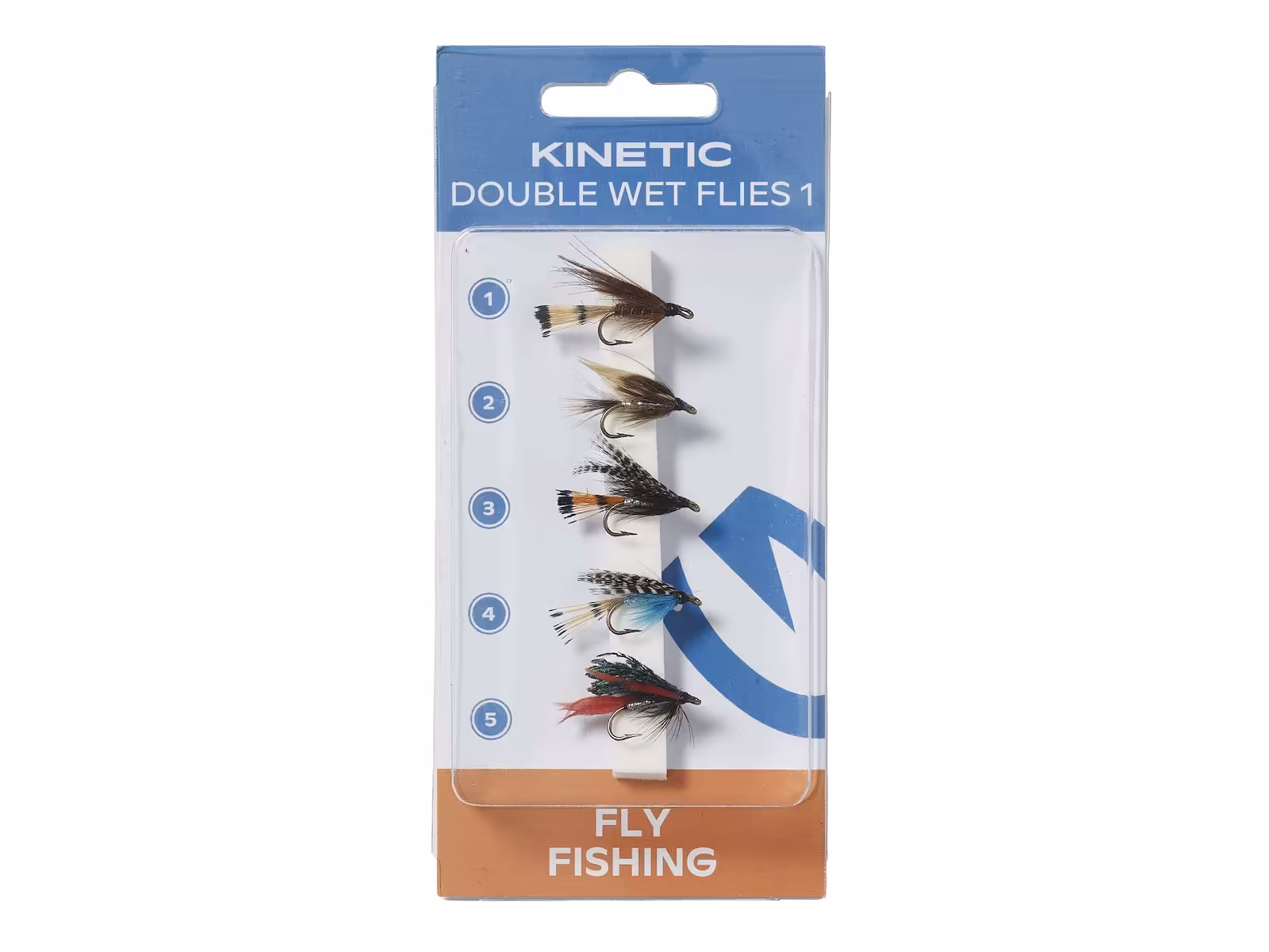 KINETIC WET FLIES DUBBLE HOOK-1 5PCS