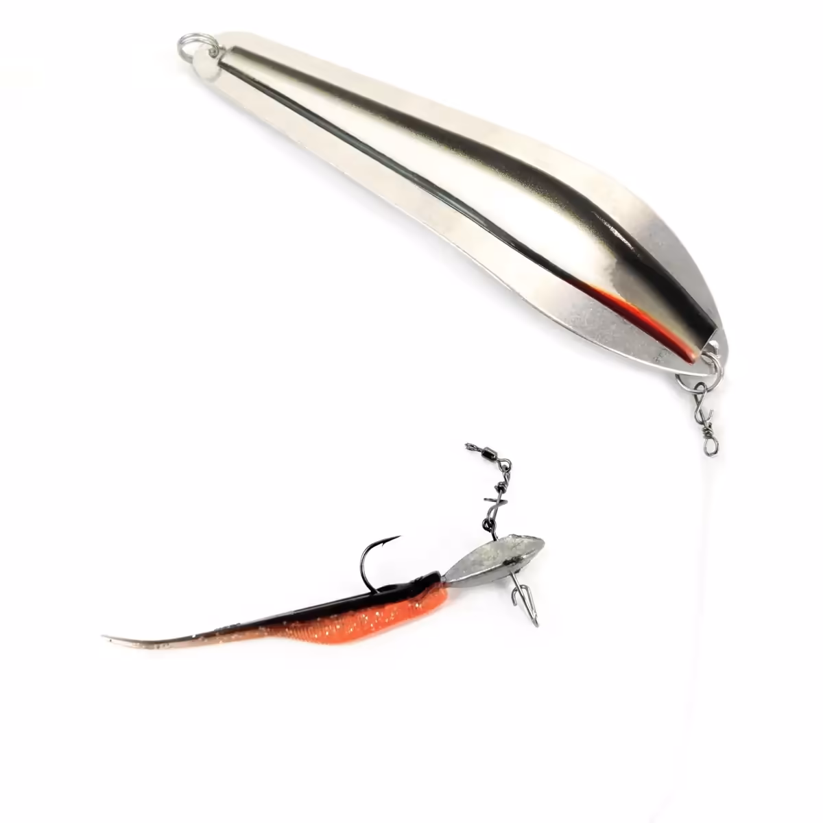 Jasu Pelti ALU 120 mm Ice Spoon + Ice fishing jig